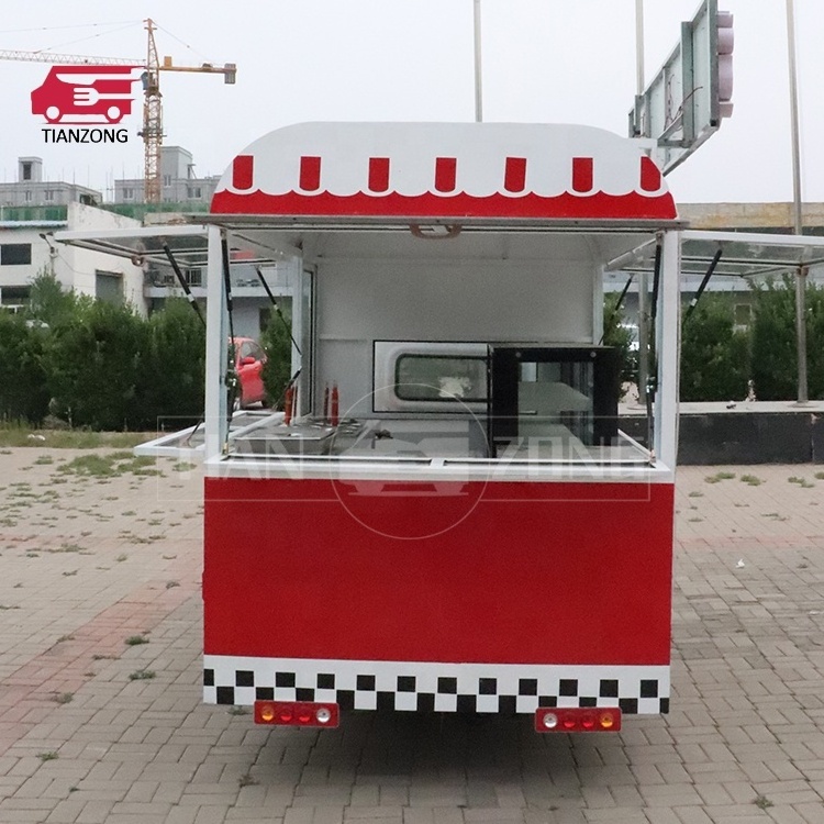 TIANZONG R11 CE ISO approved Petro Tricycle food truck with full kitchen ice cream trailer piaggio ape food cart for sales