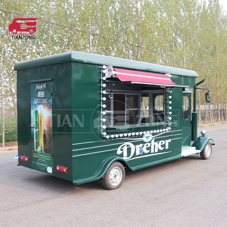 TIANZONG V24 electric food truck with full kitchen large food trailers full equipped coffee ice cream beer food cart