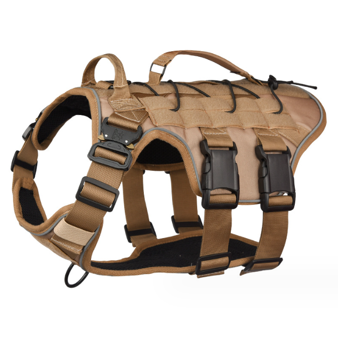 Tactical Dog Harness - No Pull Dog Harness Heavy Duty Dog Vest For Service Adjustable Pet Vest With Handle