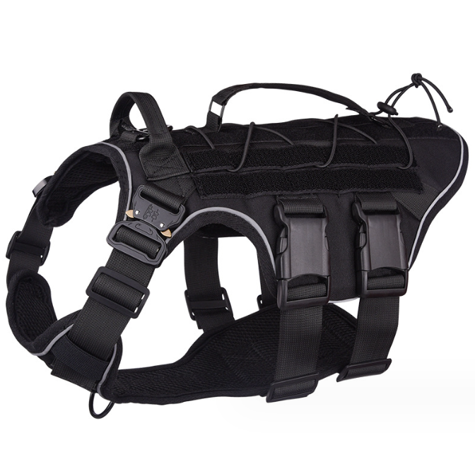 Tactical Dog Harness - No Pull Dog Harness Heavy Duty Dog Vest For Service Adjustable Pet Vest With Handle