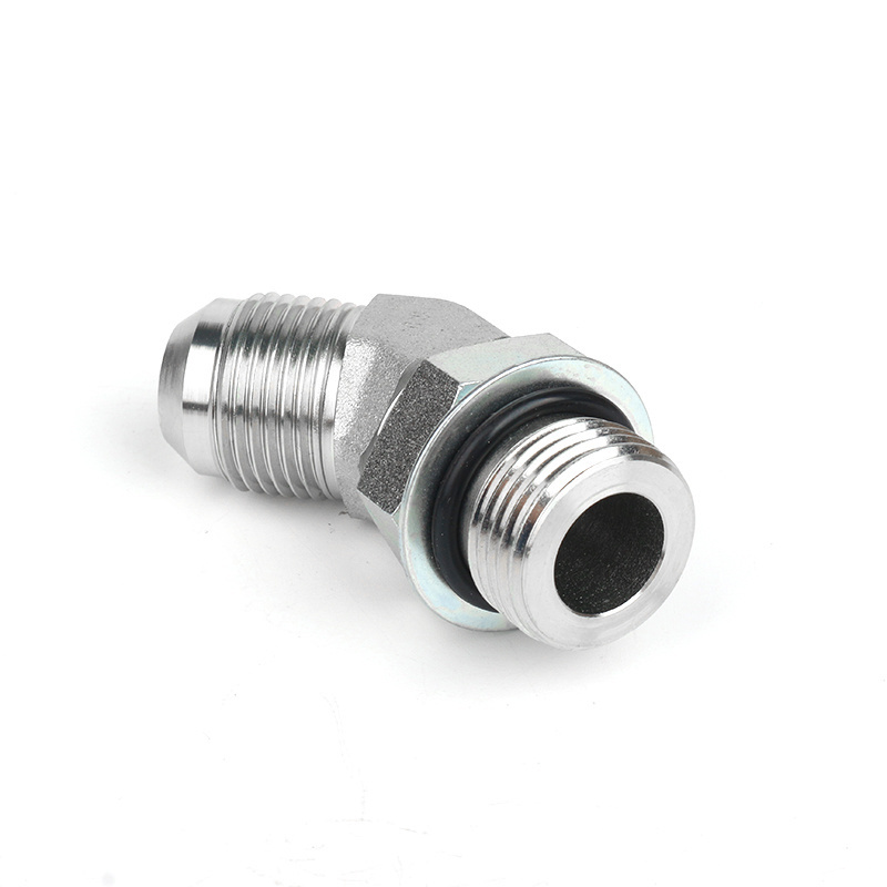 6802-12-12 JIC Hydraulic Hose Connector 45 Degree Carbon Steel Male Hydraulic Hose Fitting Adapter