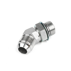 6802-12-12 JIC Hydraulic Hose Connector 45 Degree Carbon Steel Male Hydraulic Hose Fitting Adapter