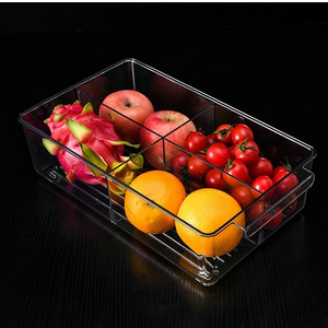 hot sell Refrigerator food storage box with handle Large capacity with lid sealed storage tank Thickened storage box Transparent