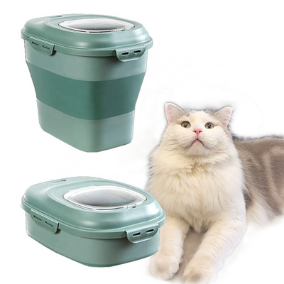 Pet Accessories Custom Collapsible Eco-friendly Plastic airtight pet food storage container Dog Treat Container