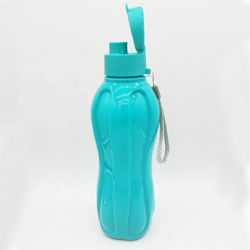 Eco friendly Food Grade Bpa Free Drinking Plastic pp water Bottle with Rope