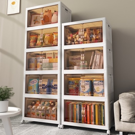 Folding Food Storage Cabinet Living Room Clear Plastic Folding Storage Cabinet Storage Boxes For Household