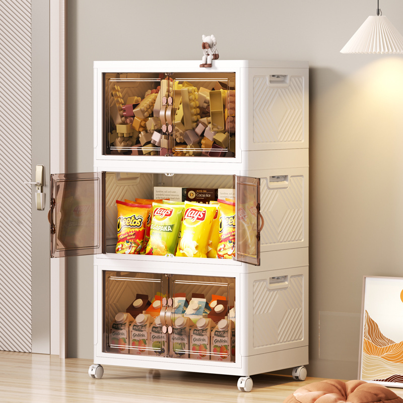 Folding Food Storage Cabinet Living Room Clear Plastic Folding Storage Cabinet Storage Boxes For Household