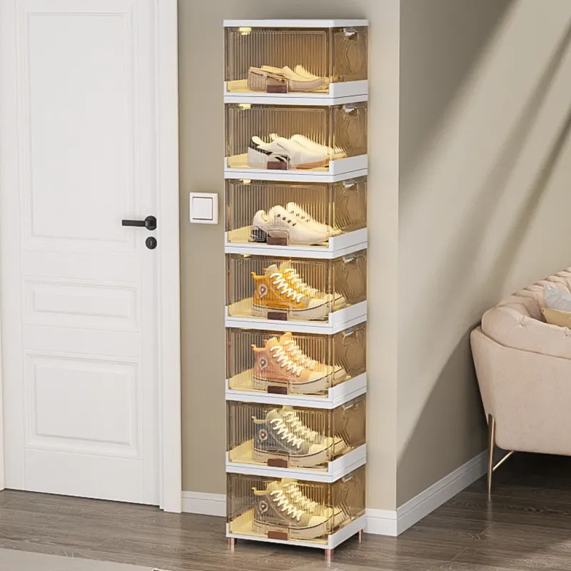 Zapatero Entrada Recibidor Shoes Shelf Cabinet Collapsible Plastic Folding Shoe Rack For Sale