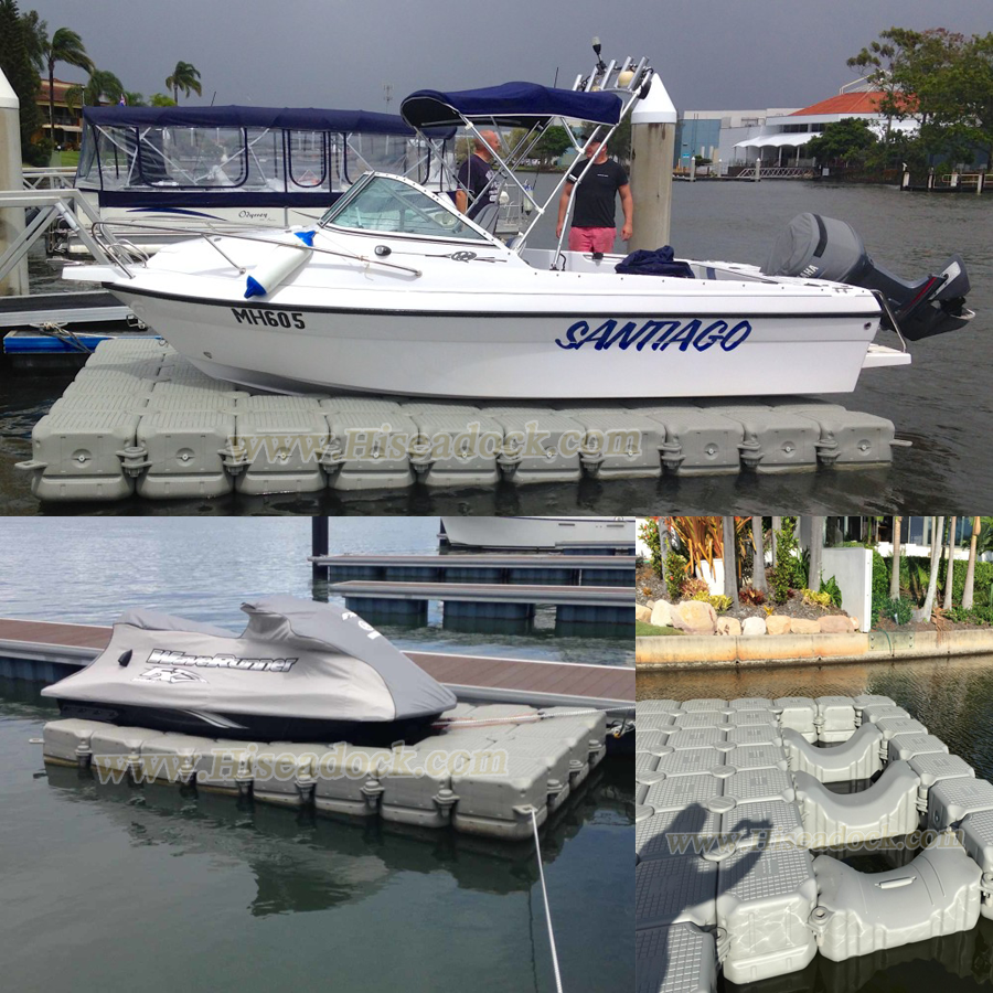 Floating pontoon for jet ski