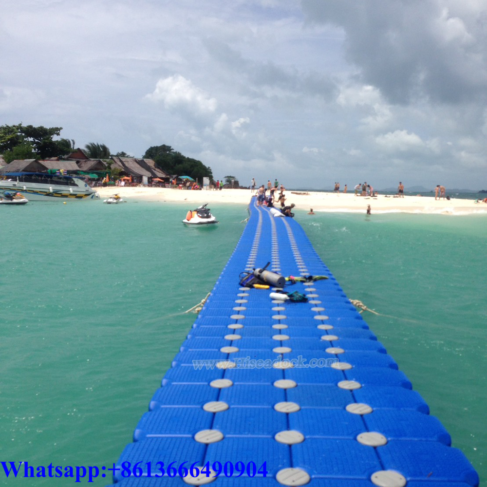 Plastic pontoon floating bridge