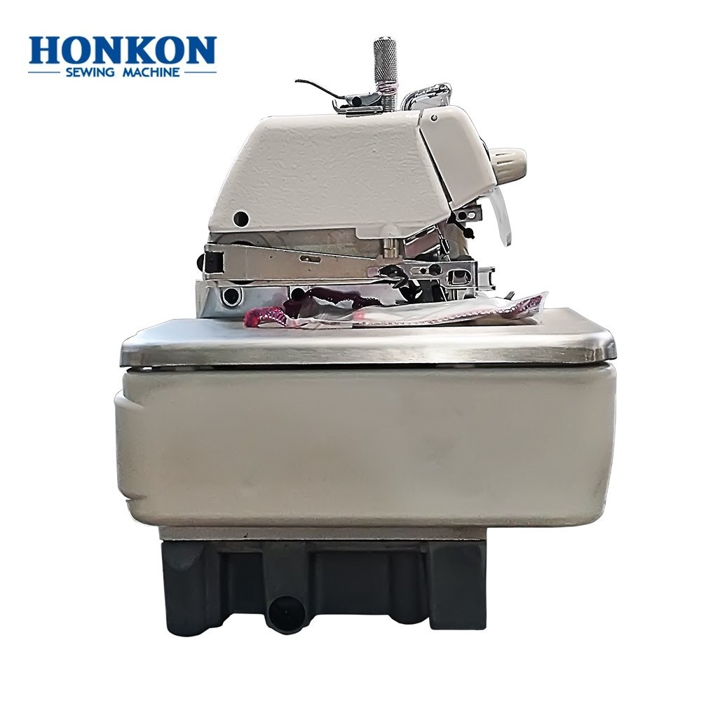 HONKON New Energy Saving HK-747-4D High Speed Direct Drive 4thread Industrial Overlock Sewing Machine for Garment Clothing White