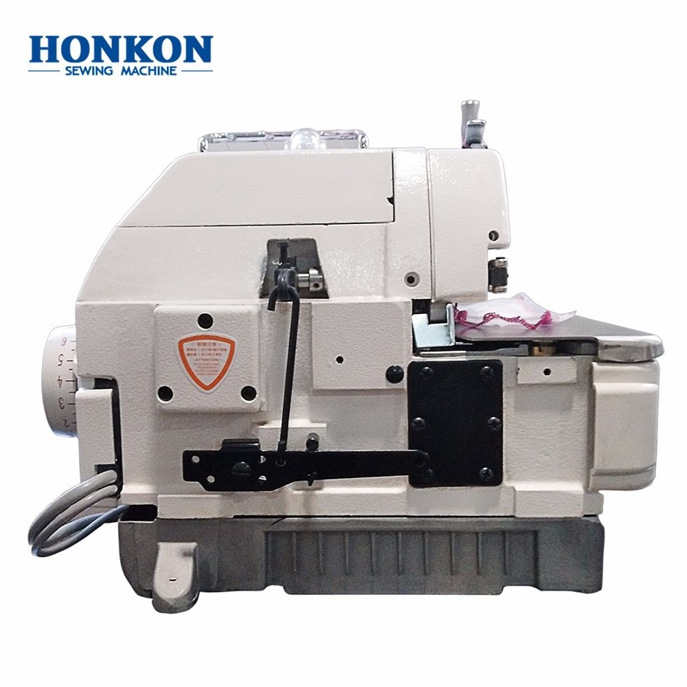 HONKON New Energy Saving HK-747-4D High Speed Direct Drive 4thread Industrial Overlock Sewing Machine for Garment Clothing White