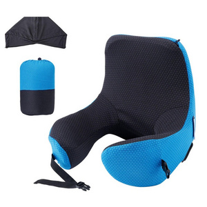 6-in-1 Long Haul Memory Foam Travel Pillow with Detachable Hood Adjustable Travel Neck Pillow Car Nap Rest Cushion