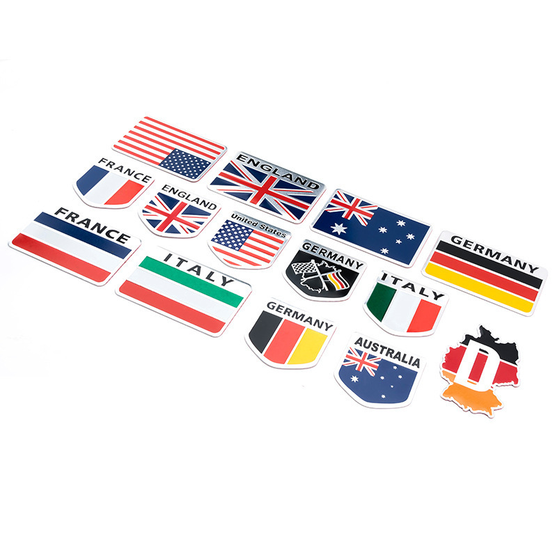 National flag  personality  car protective  die cut adhesive  removable glue 3d car tire sticker design