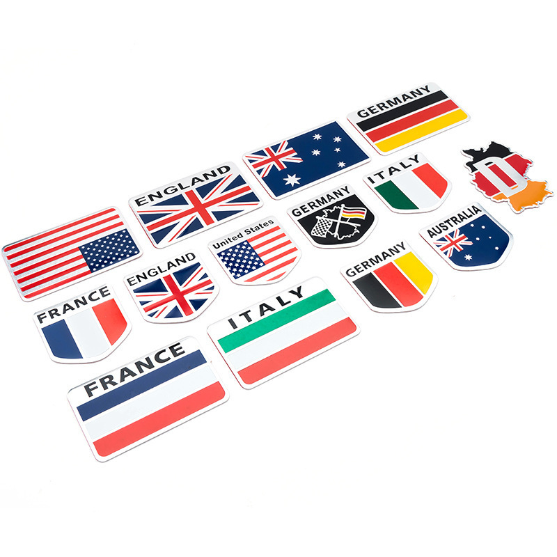 National flag  personality  car protective  die cut adhesive  removable glue 3d car tire sticker design