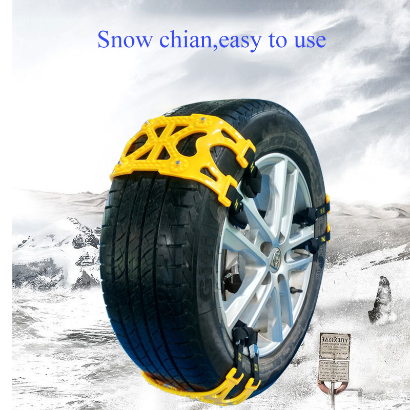 Car Suv Truck Heart-shaped Tire Snow Chain 6pcs Anti-skid Chain Car Tire Wheel Safety Snow Chains