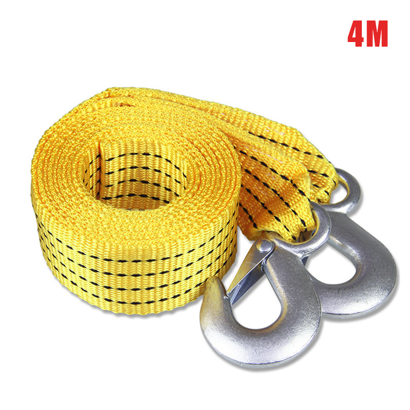 4M Heavy Duty 5Ton Car Tow Cable Towing For Truck Snatch Strap Towing Ropes Trailer Winch Cable Belt Car Traction