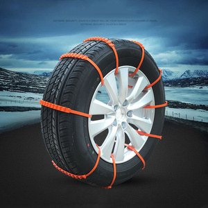 6pcs 20x930mm Universal Self-locking Emergency Chains Heavy Duty Plastic Wheel Anti-Slip Belt Snow Tire Chains