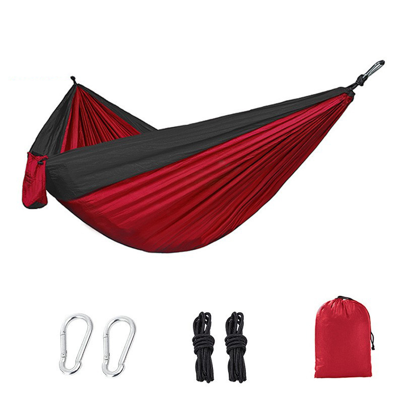 Wholesale Backpacking Travel Beach Backyard Patio Hiking Outdoor Hammock Swing Camping Hammocks With Ropes Hooks Tie Ropes Bag