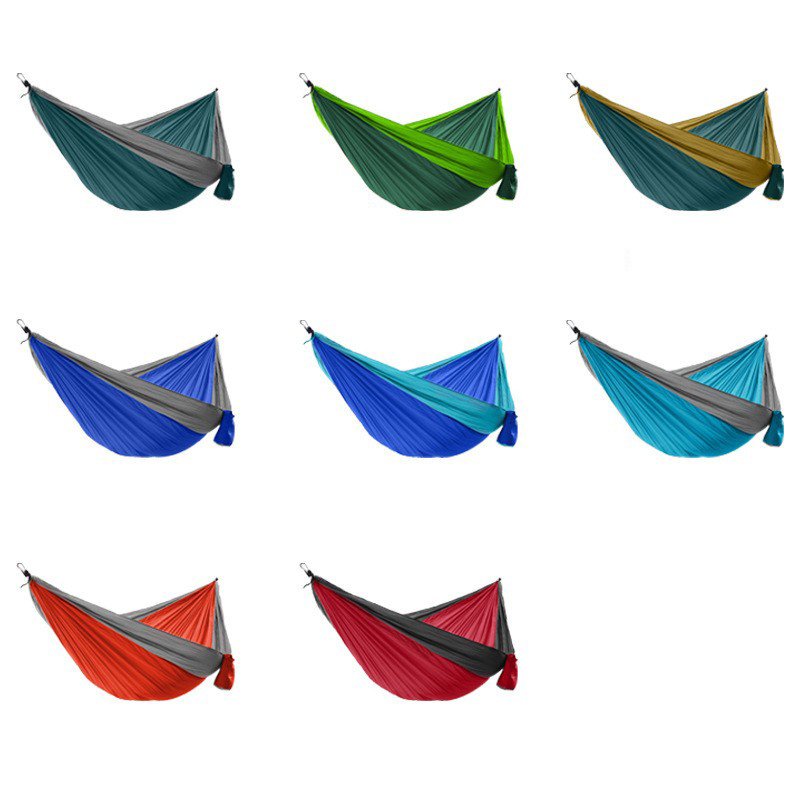 Wholesale Backpacking Travel Beach Backyard Patio Hiking Outdoor Hammock Swing Camping Hammocks With Ropes Hooks Tie Ropes Bag