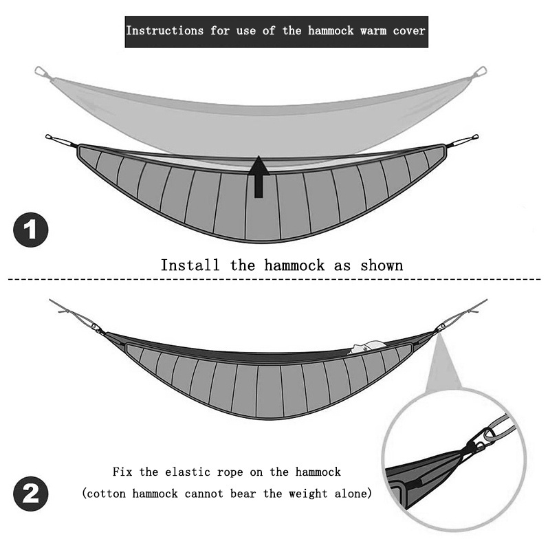 Factory Wholesale Warm Cover Winter Sleeping Bag Swing Hammock Camping Hammock Outdoor Thickening Hammock