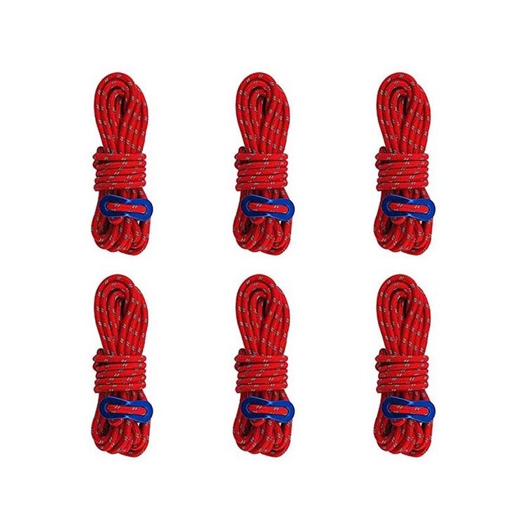 Wholesale Outdoor Canopy Camping Reflective Cord Adjustable Parachute Cord Tent Rope Length Fixing Tent Wind Rope