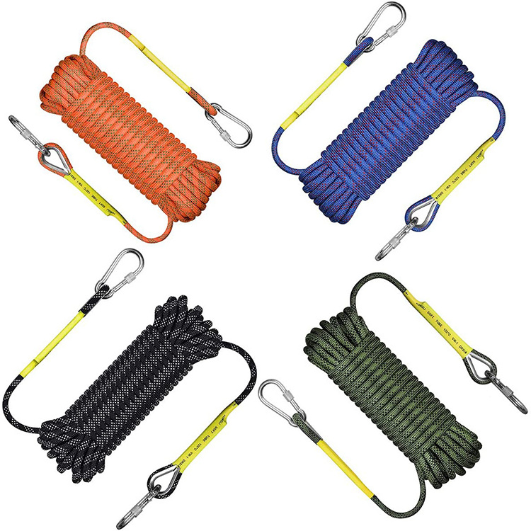 Custom High Quality Hiking Mountaineering Rescue Fire Escape Rope 10.5mm Rock Safety Rope Dynamic Climbing Rope