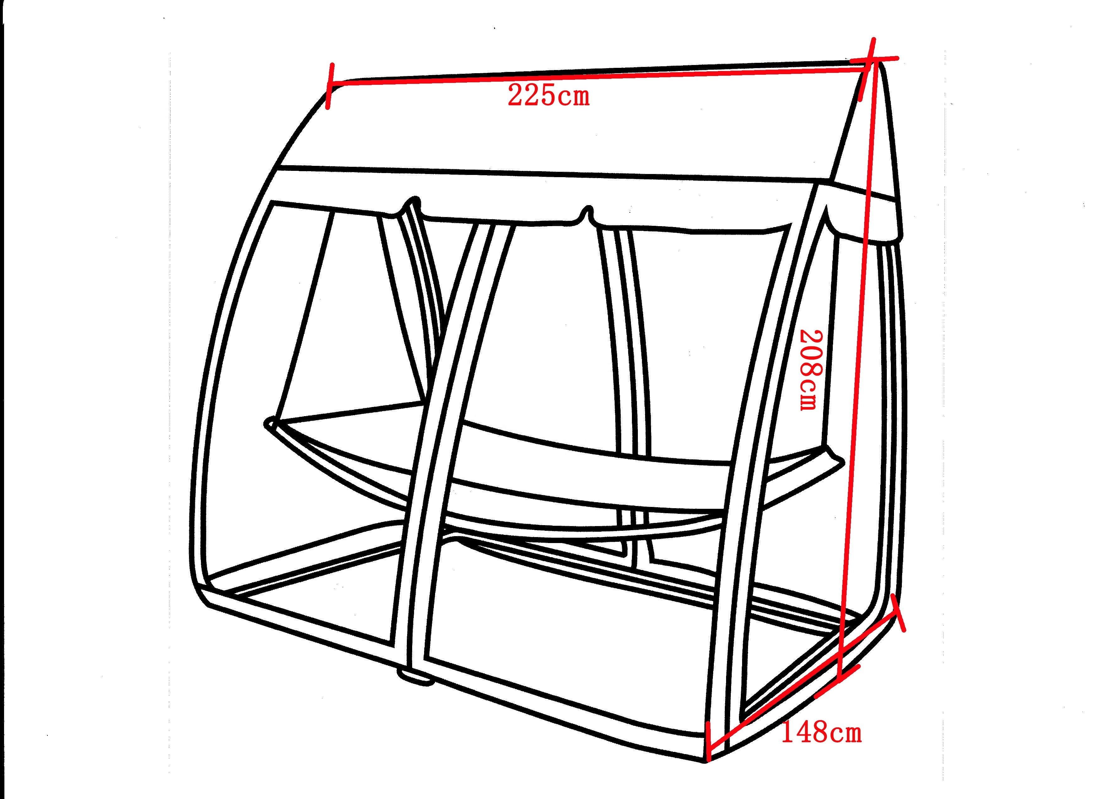 Garden swing bed with mosquito new swing chair outdoor single bed