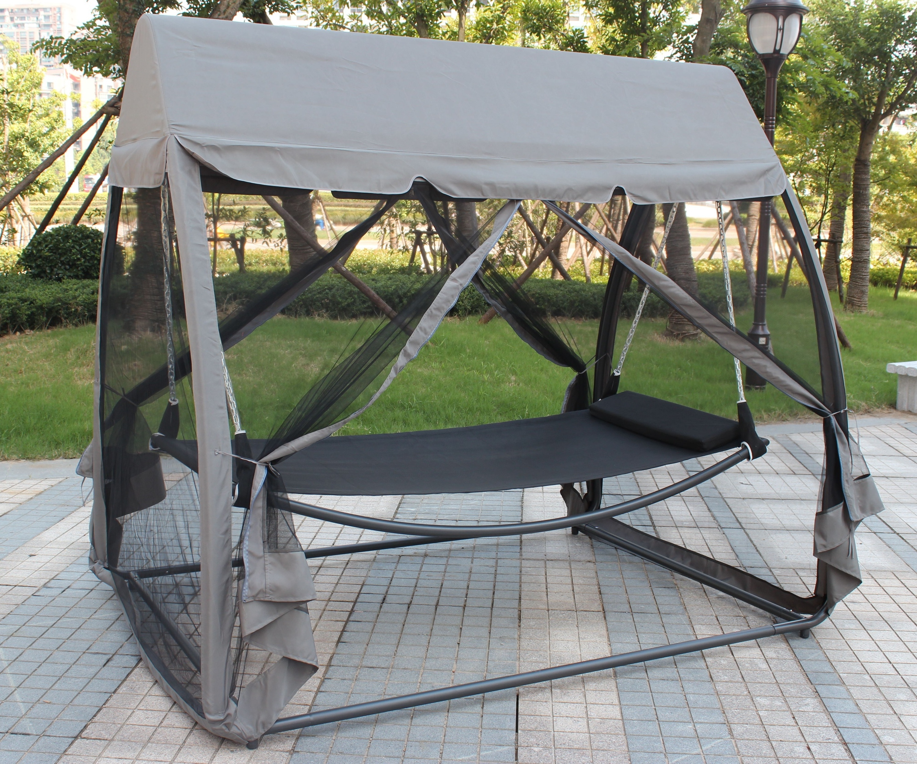 Garden swing bed with mosquito new swing chair outdoor single bed