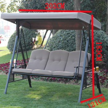 Outdoor Patio Swing Seats 3 Seat Garden Swing Chair  With Sun Shade chairs