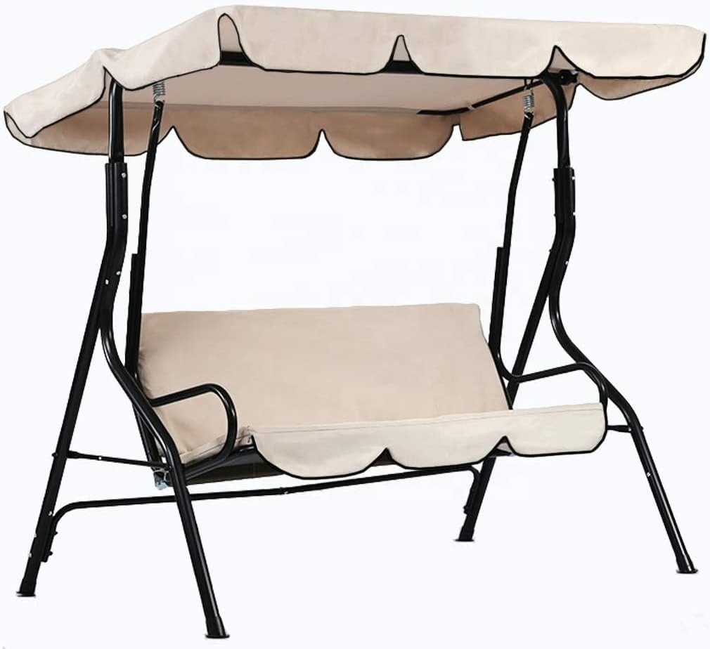 Outdoor leisure sunshade patio furniture swing chair with canopy