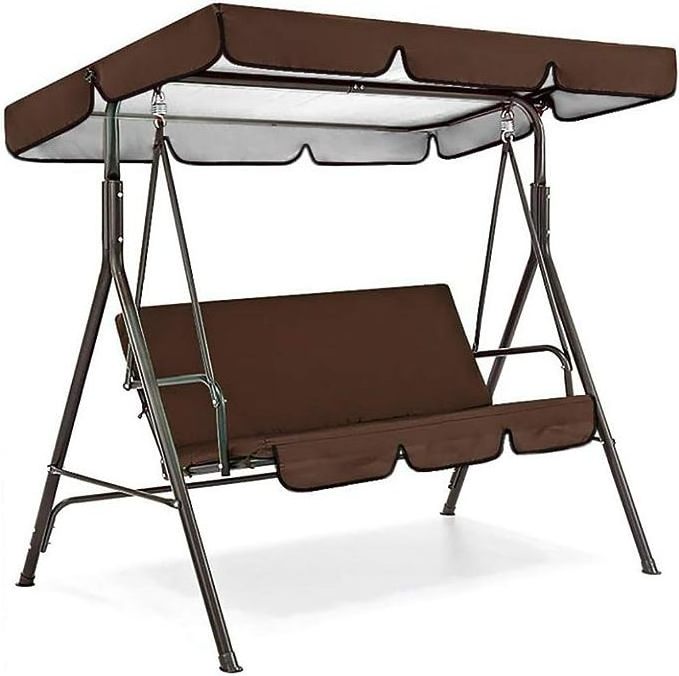 Outdoor Swing Canopy Replacement Cover and Swing Seat Cover With Waterproof Outdoor Swing Cushion