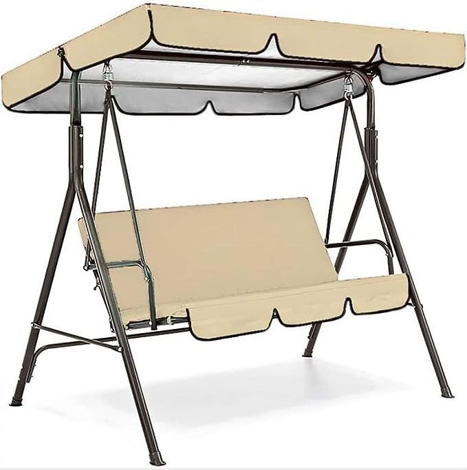 Outdoor Swing Canopy Replacement Cover and Swing Seat Cover With Waterproof Outdoor Swing Cushion