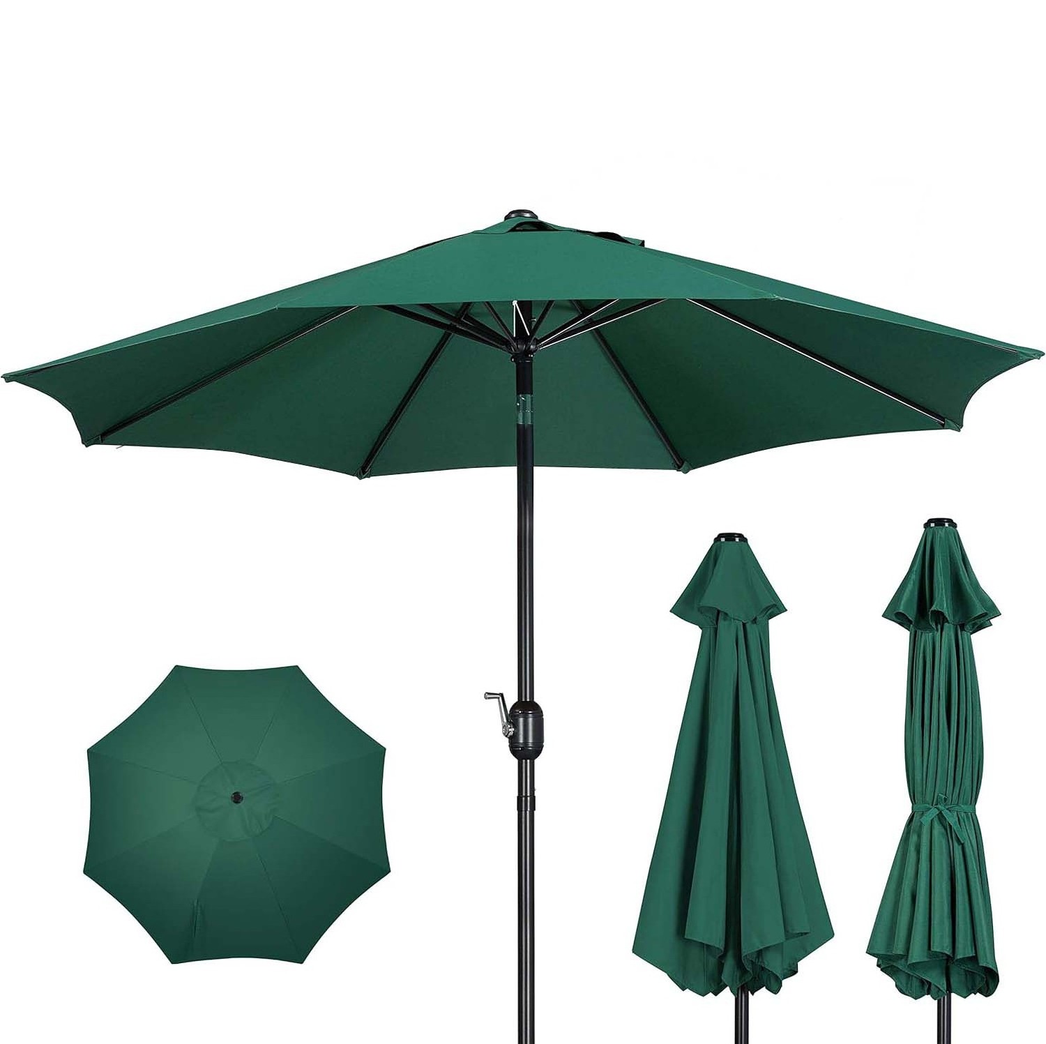 Outdoor Garden Sunshade Aluminum Market Umbrella with Push Button Tilt Without Base