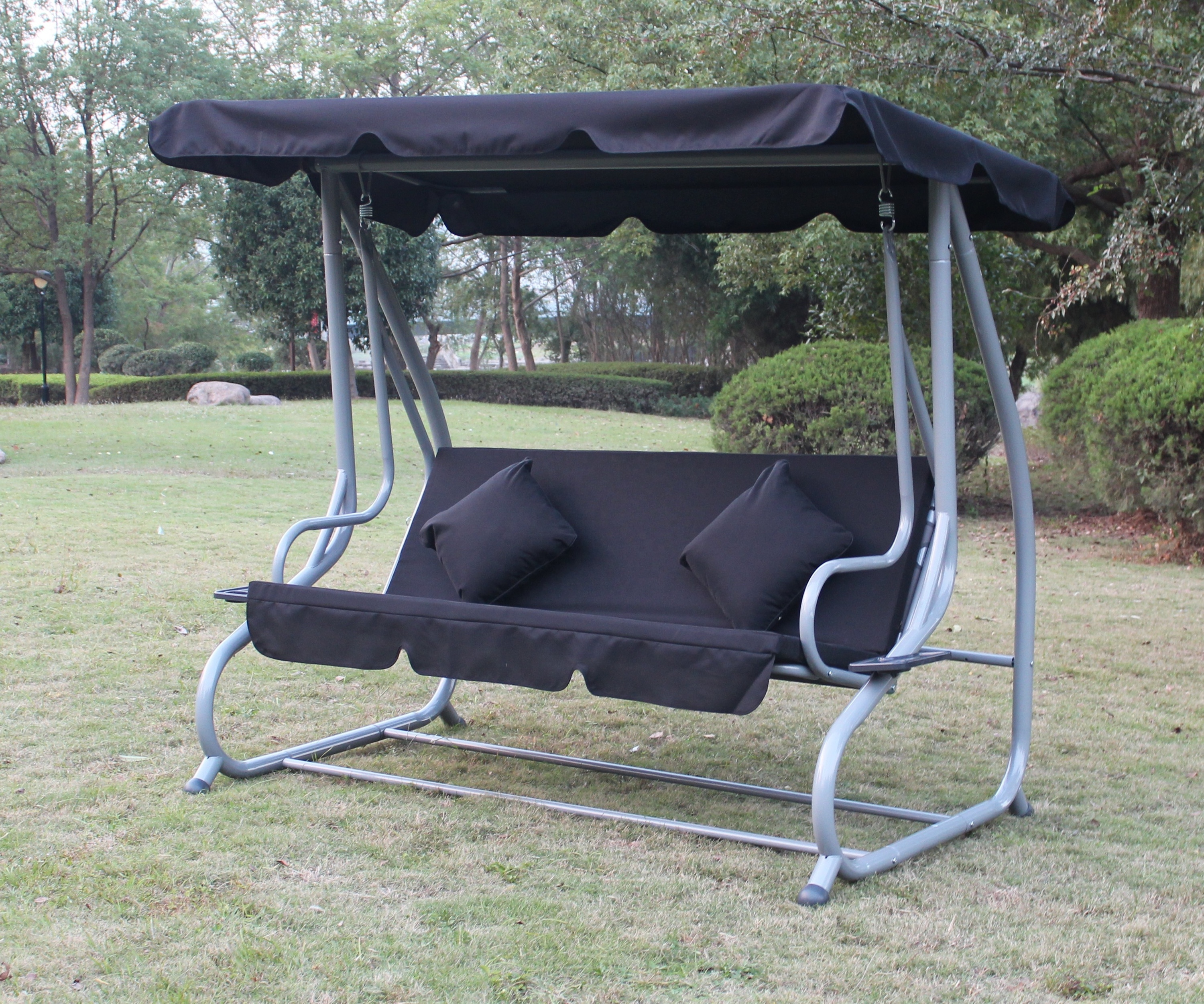 Outdoor Swing Chair Patio Hanging Chair Indoor Swing Bed Metal Modern Big Swing for Garden Outdoor Furniture