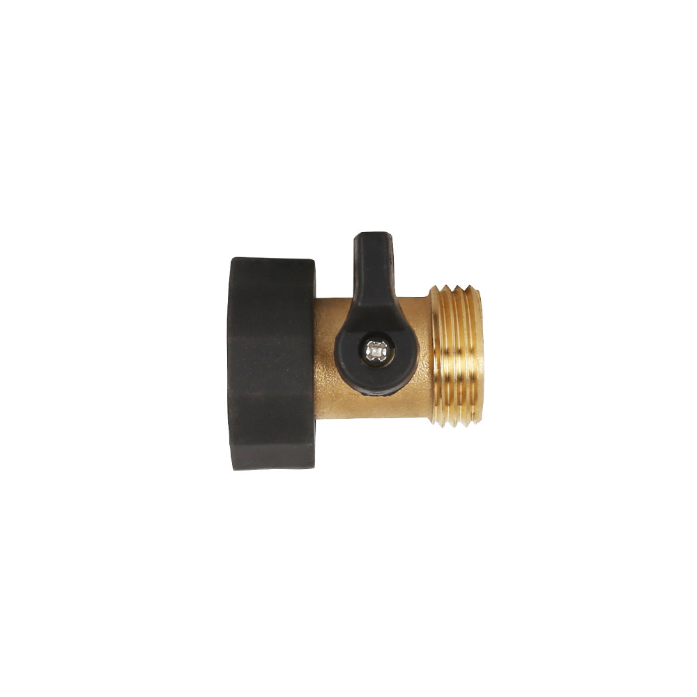 Garden brass one way water hose shut off valve