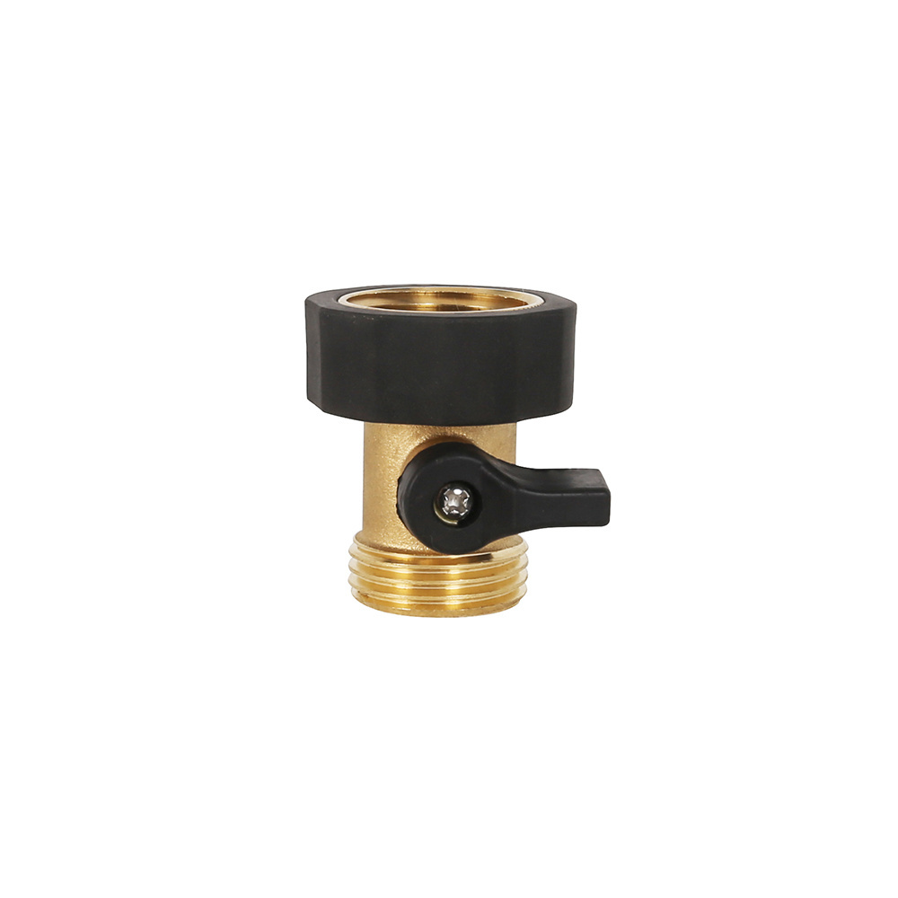 Garden brass one way water hose shut off valve