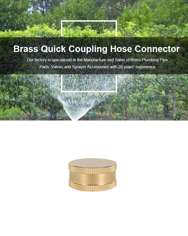 Garden brass quick coupling pipe fitting hose connector end