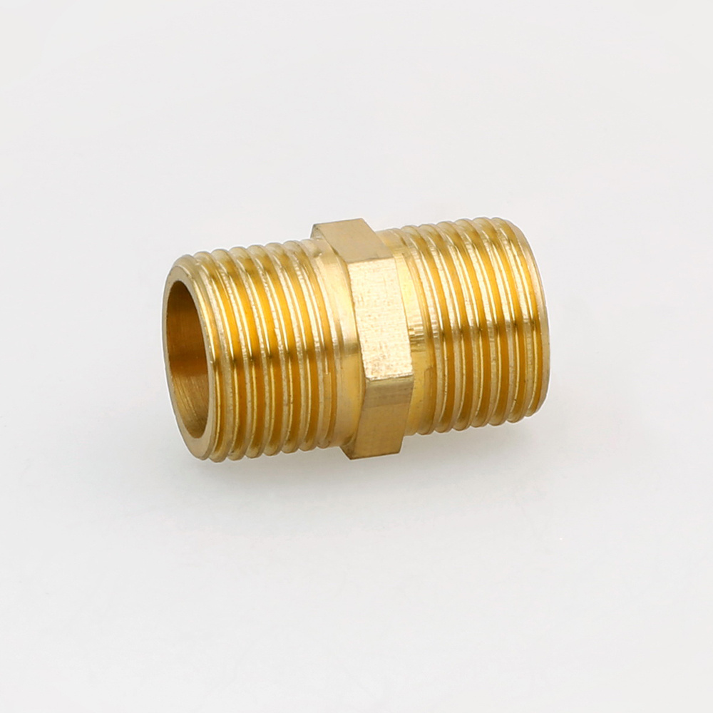 Hydraulic brass pneumatic threaded machine fitting male hose adapter