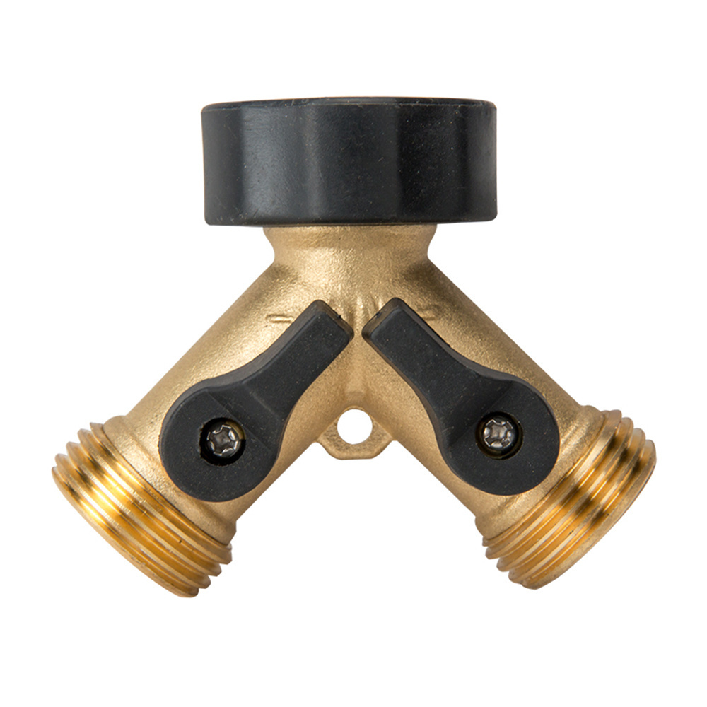 Hengxin 2 way garden y brass water pipe hose connector