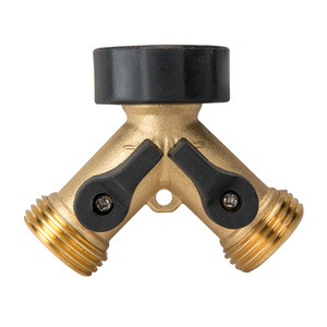 Hengxin 2 way garden y brass water pipe hose connector