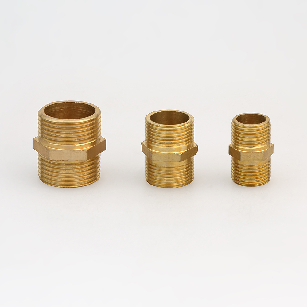 Hydraulic brass pneumatic threaded machine fitting male hose adapter