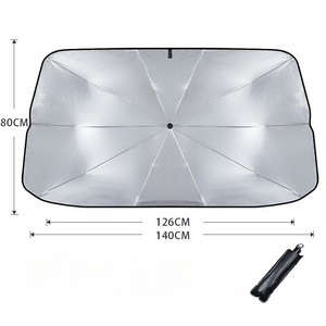 Umbrella sun shade  retractable sunscreen heat insulation front windshield sunshade umbrella