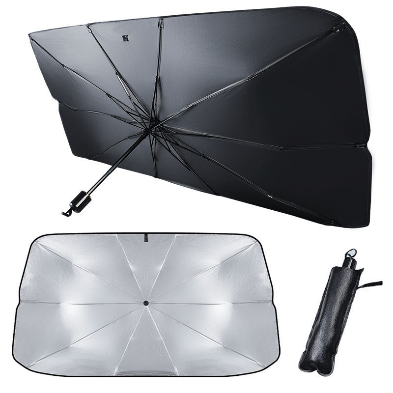 Umbrella sun shade  retractable sunscreen heat insulation front windshield sunshade umbrella