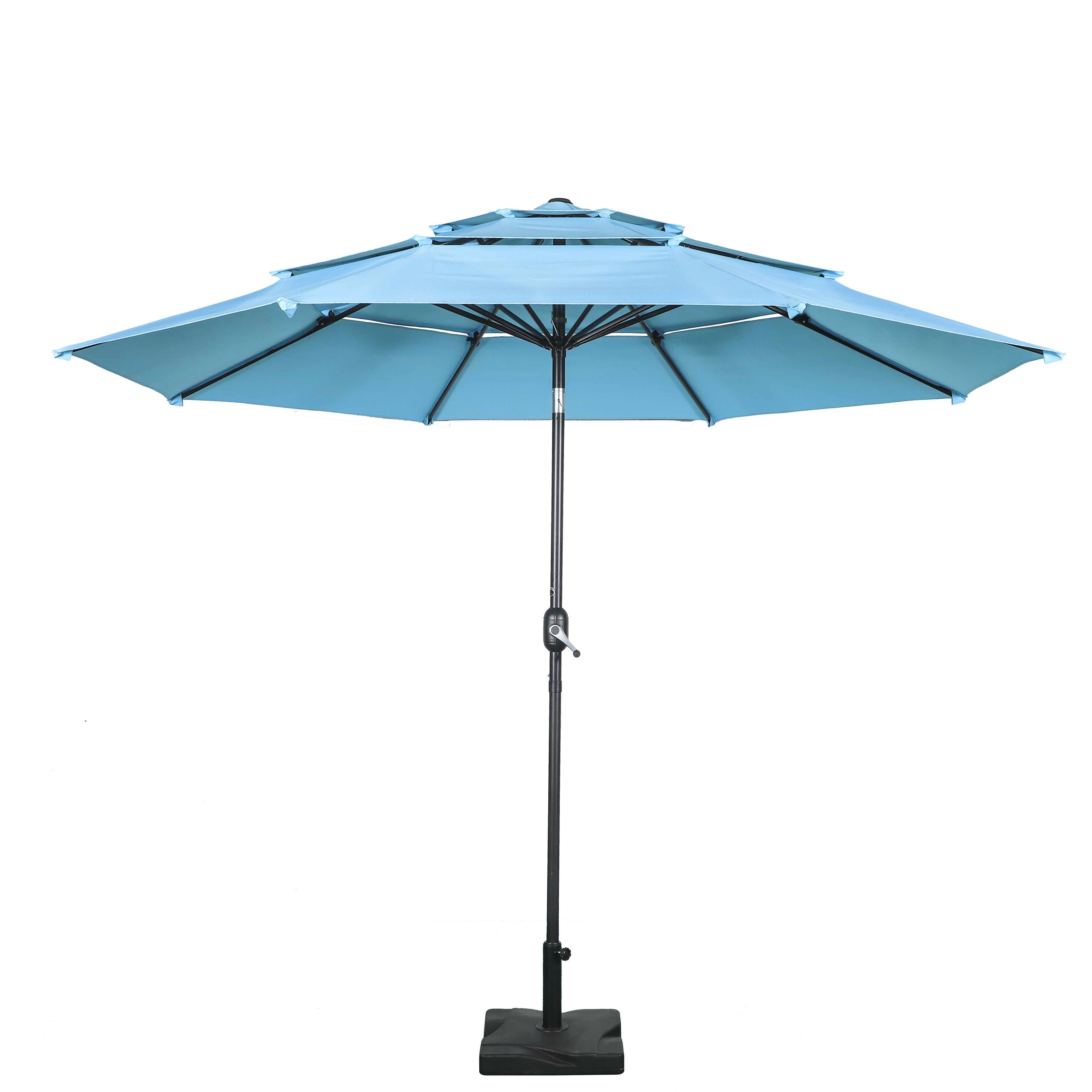 HONGGUAN waterproof outdoor garden patio Umbrella With Push Button Tilt And Crank Parasols with base sunshade umbrella