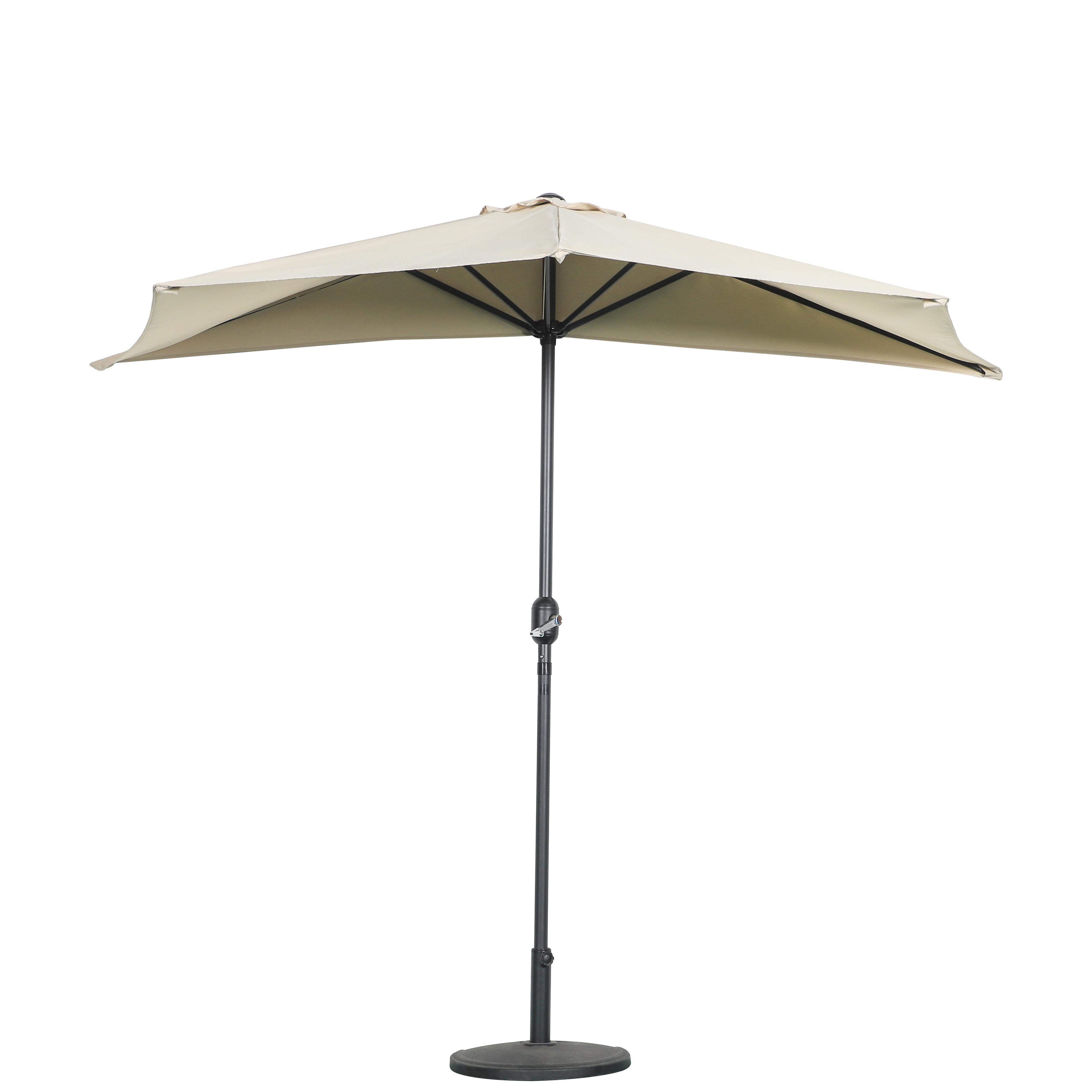 HONGGUAN Half Round Shape Balcony Wall Umbrella Patio Parasol Garden Iron Steel Durable Frame Outdoor Umbrella Sunshade