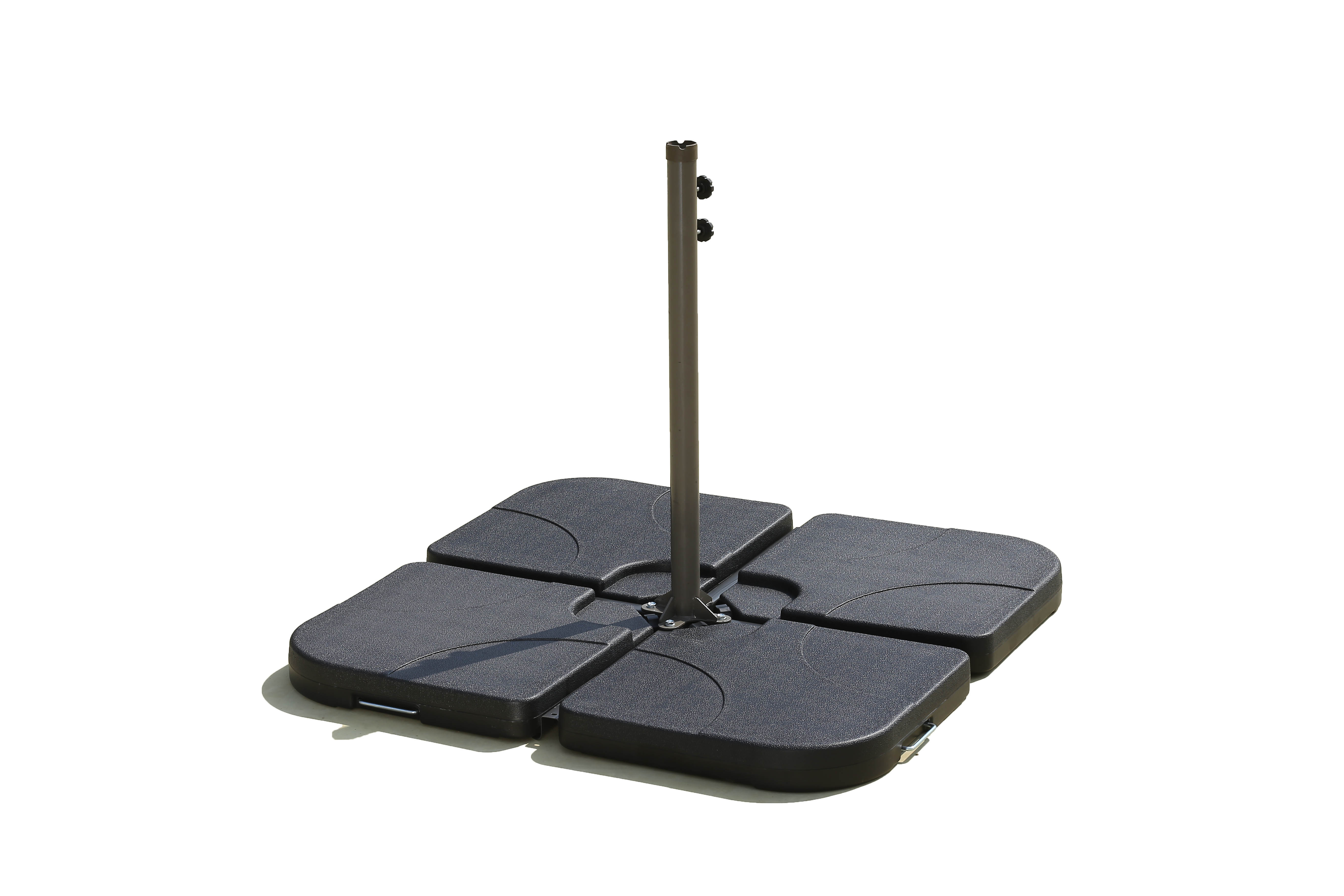 HONGGUAN 4PCS Square Shaped Water Or Sand Filled Umbrella Base Cantilever Offset Patio Market Umbrella Base Stand