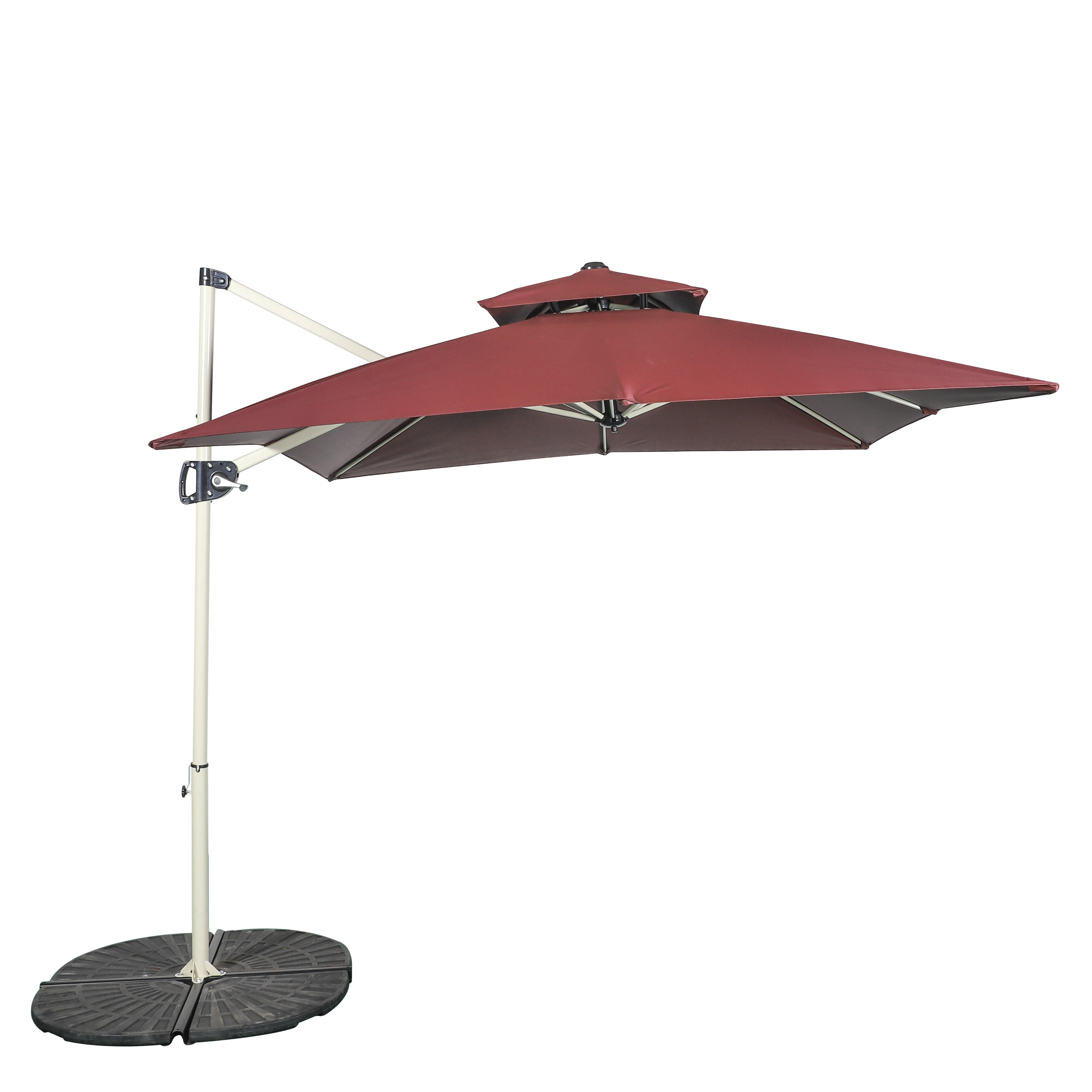 HONGGUAN Luxury Sided Pole Cantilever Sun Parasol Umbrella Waterproof And Windproof Garden Umbrella Outdoor