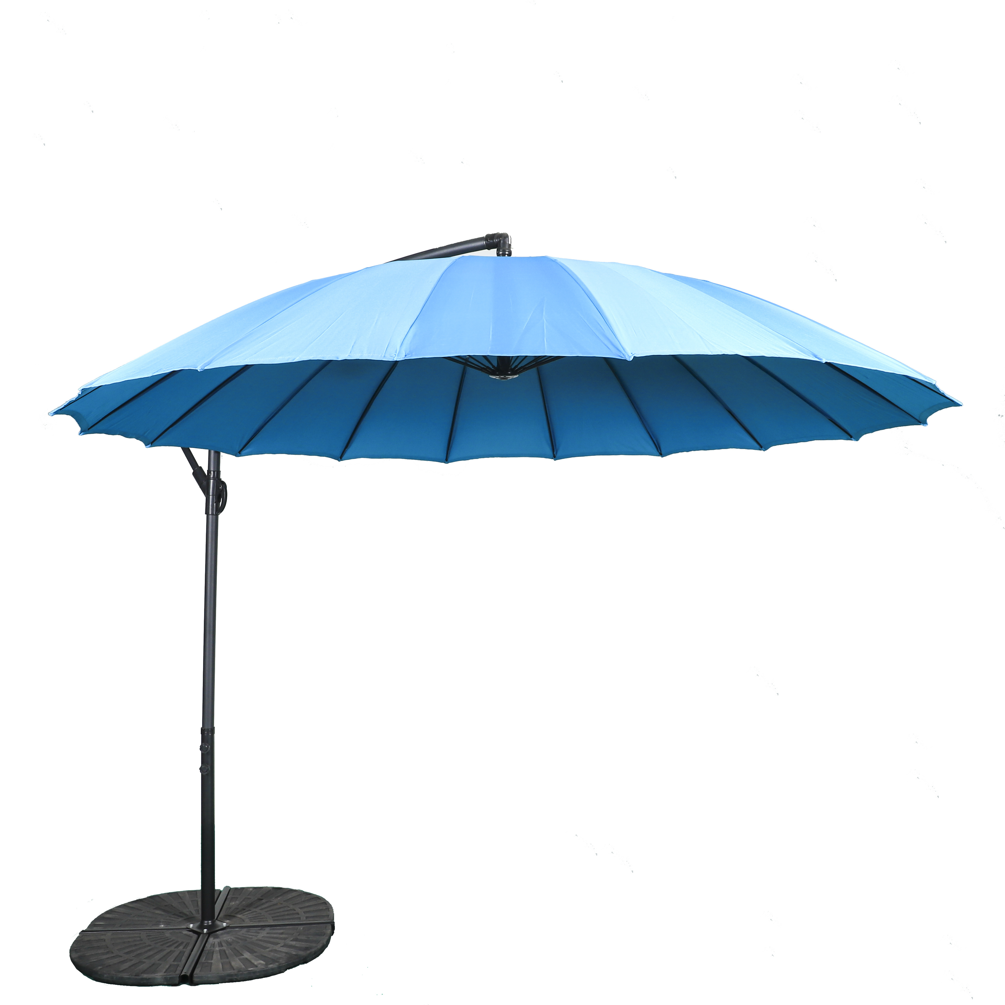 HONGGUAN Big Roma Umbrella Hanging Parasol Garden Furniture Fiberglass Outdoor For Restaurant Beach Patio Umbrella 24ribs