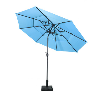 HONGGUAN waterproof outdoor garden patio Umbrella With Push Button Tilt And Crank Parasols with base sunshade umbrella